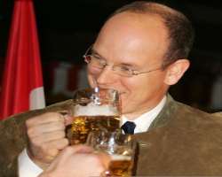 Prince Albert II consuming alcohol